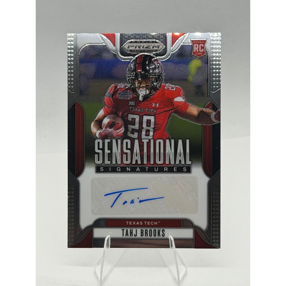 2025 Panini Prizm Draft Picks Tahj Brooks RC Sensational Signatures Auto